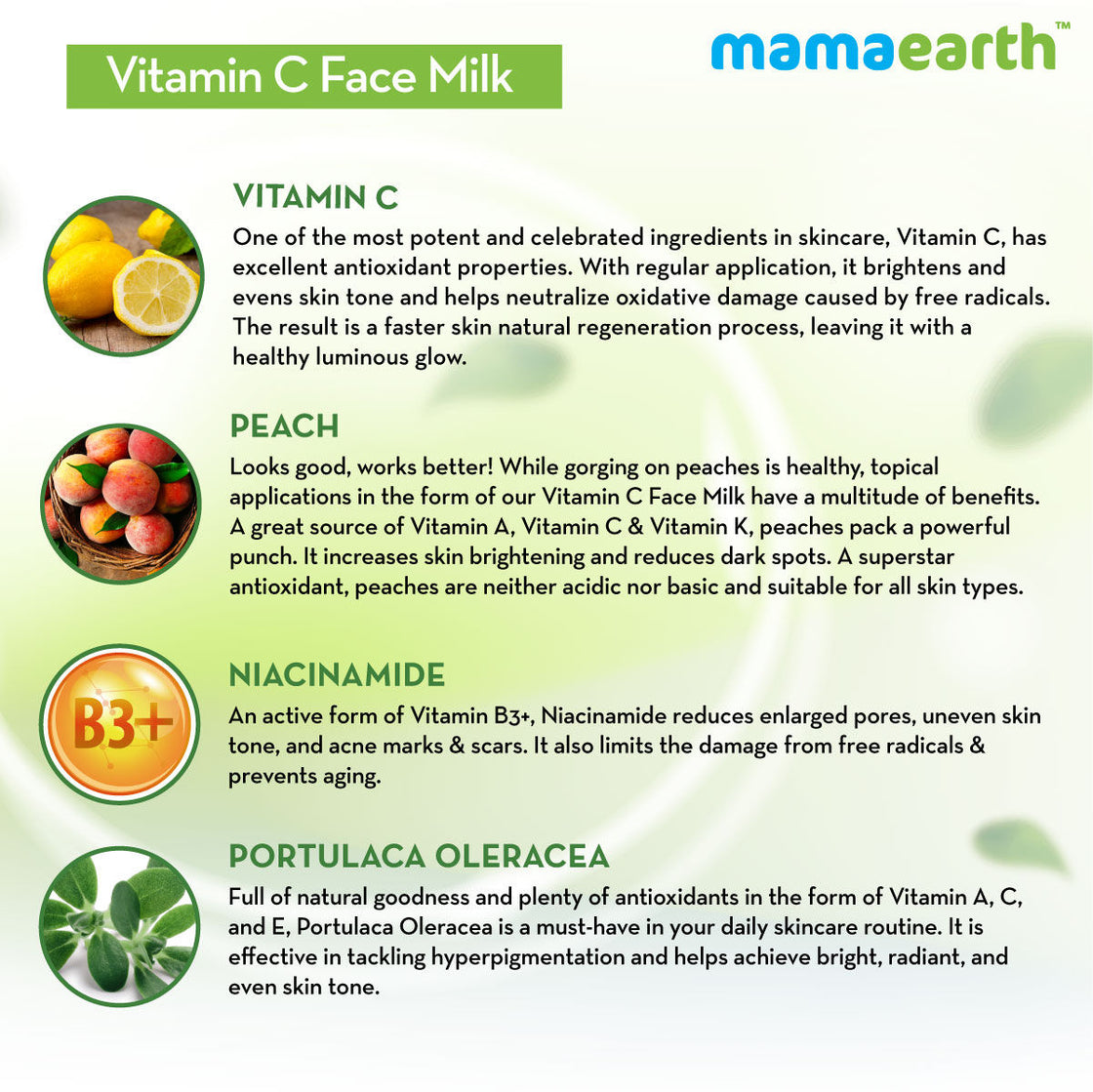 Mamaearth Vitamin C Face Milk With Vitamin C And Peach For Skin Illumination-3