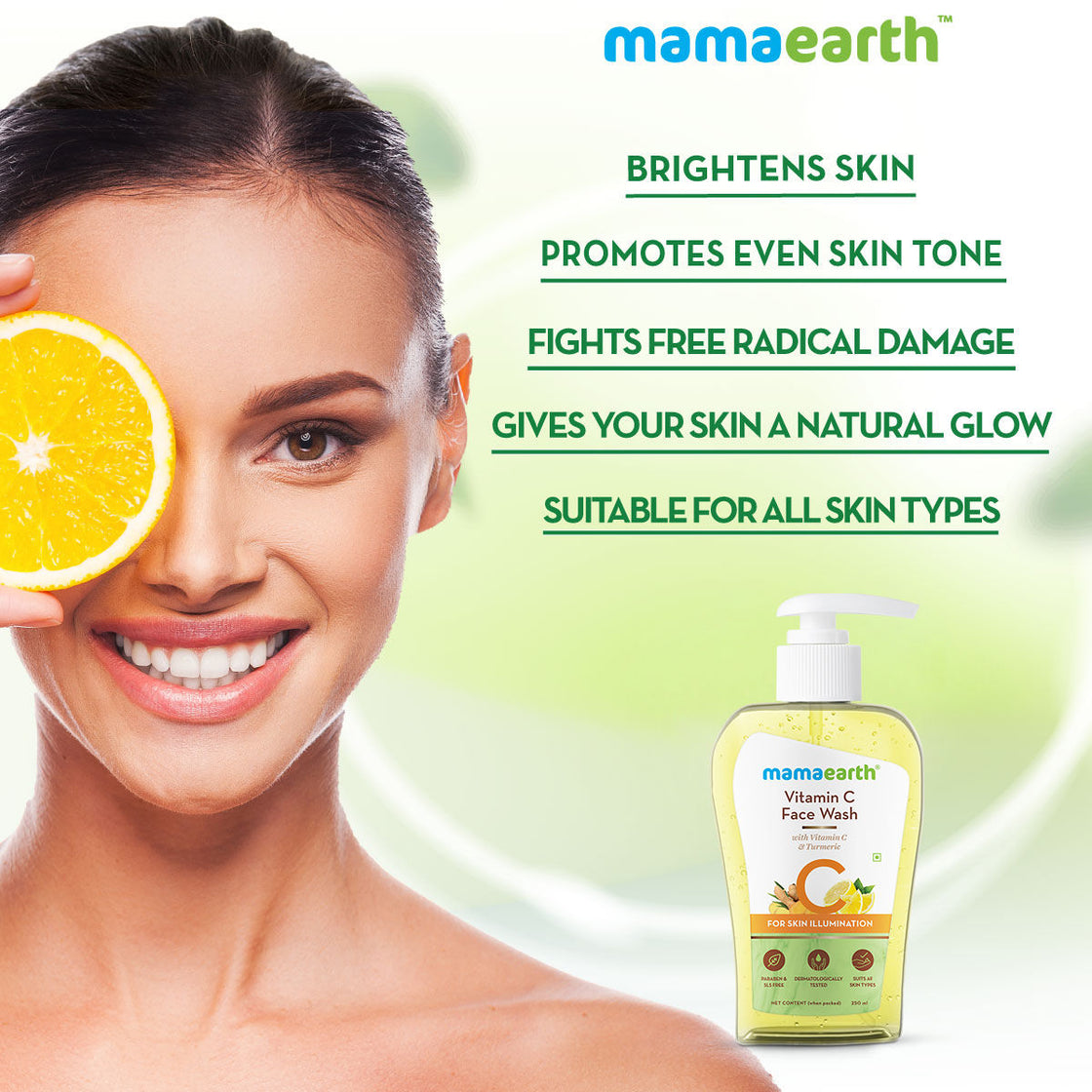 Mamaearth Vitamin C Face Wash With Vitamin C And Turmeric For Skin Illumination-2