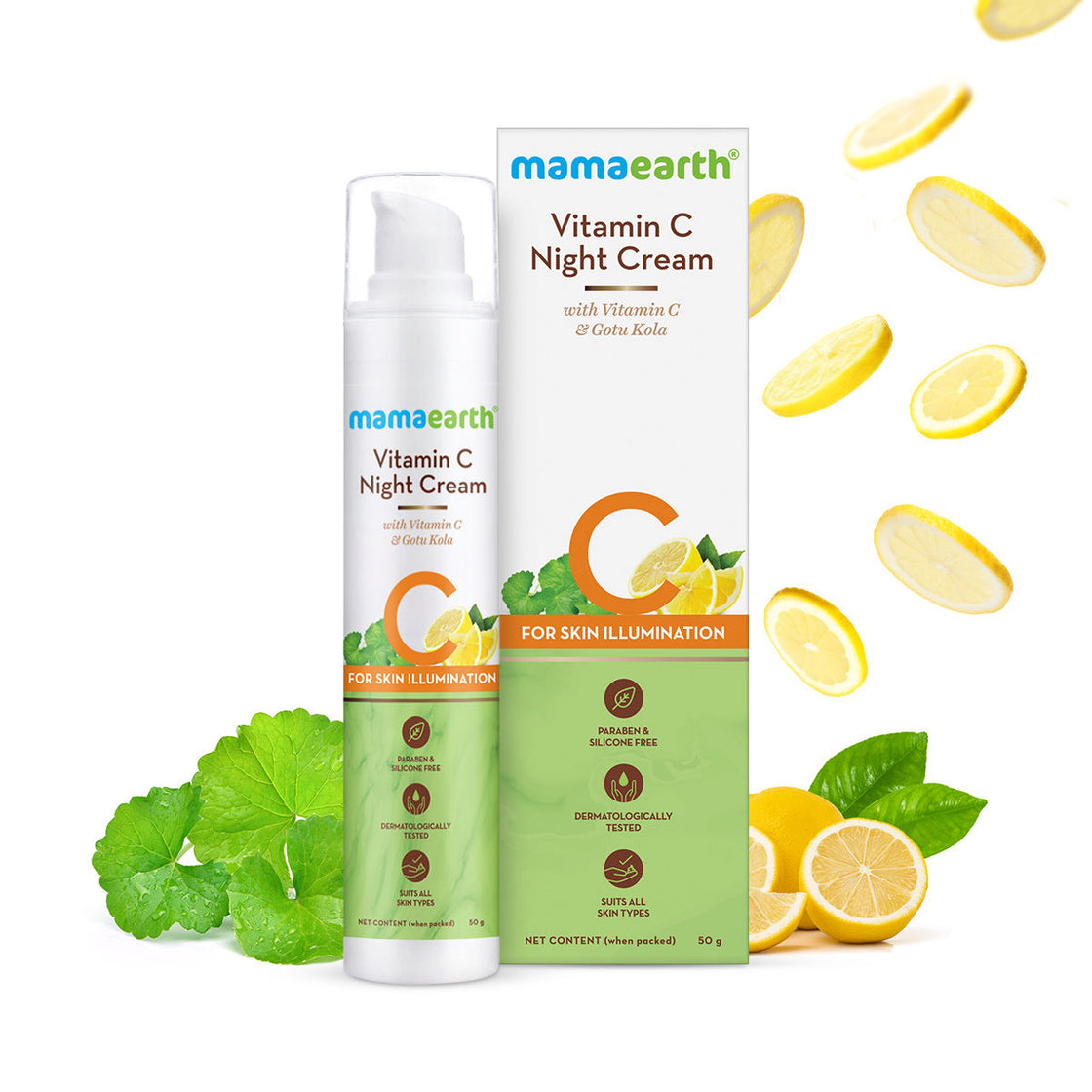 Mamaearth Vitamin C Night Cream For Women With Vitamin C & Gotu Kola For Skin Illumination