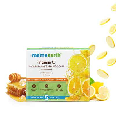 Mamaearth Vitamin C Nourishing Bathing Soap With Vitamin C And Honey For Skin Illumination