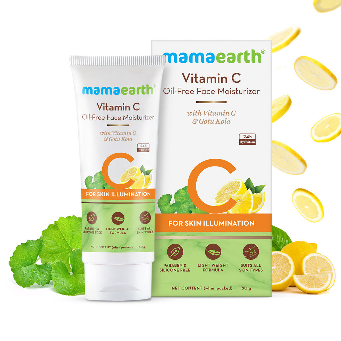 Mamaearth Vitamin C Oil-Free Moisturizer For Face With Vitamin C & Gotu Kola For Skin Illumination