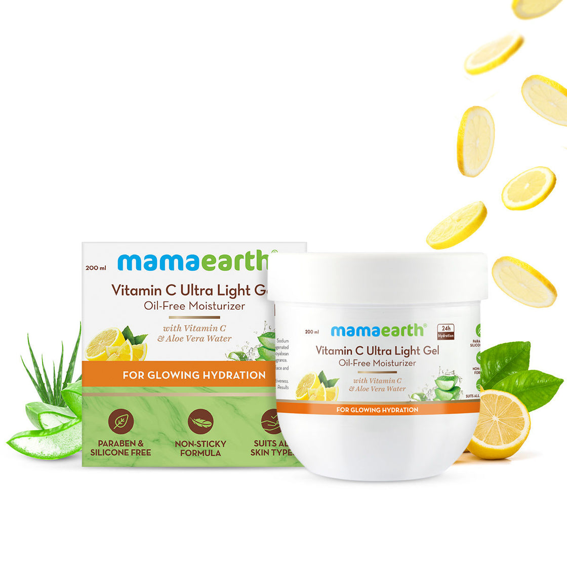 Mamaearth Vitamin C Ultra Light Gel Oil-Free Moisturizer With Vitamin C & Aloe Vera Water