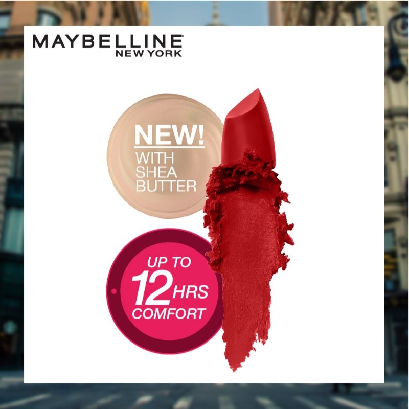 Maybelline New York Color Sensational Creamy Matte Lipstick - 634 Bold Crimson