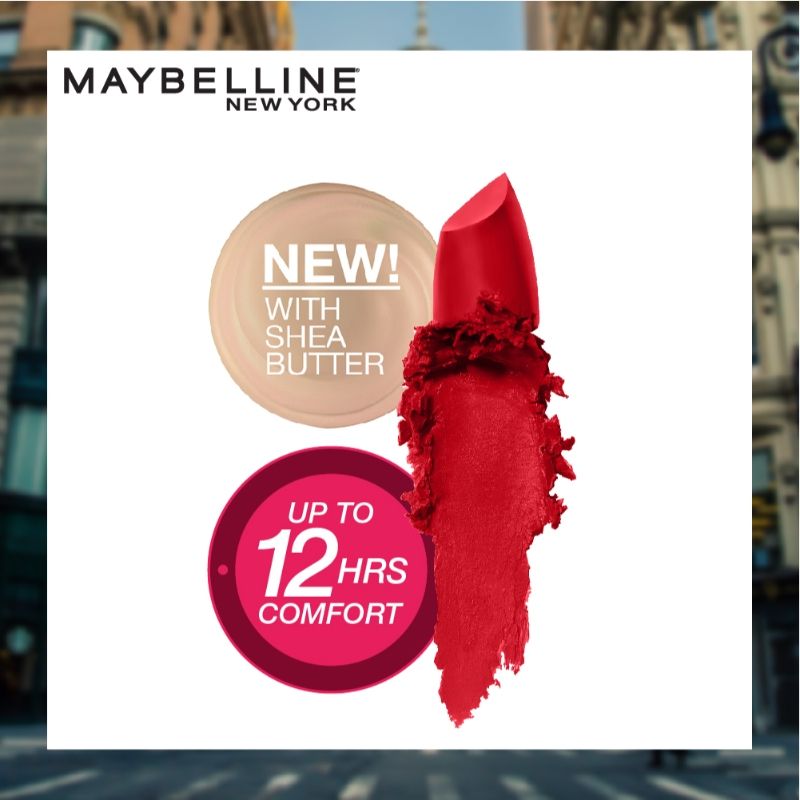 Maybelline New York Color Sensational Creamy Matte Lipstick - 640 Red Liberation