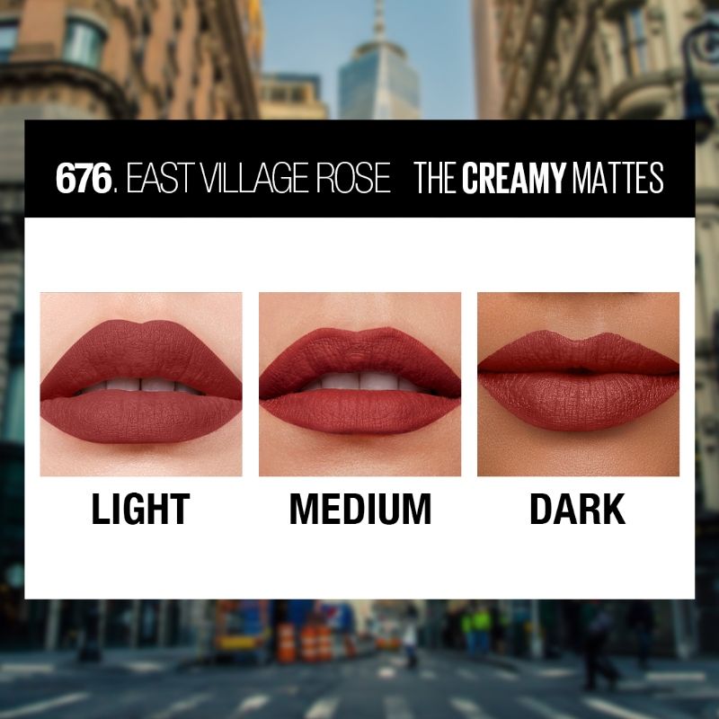 Maybelline New York Color Sensational Creamy Matte Lipstick - 676 East Village Rose