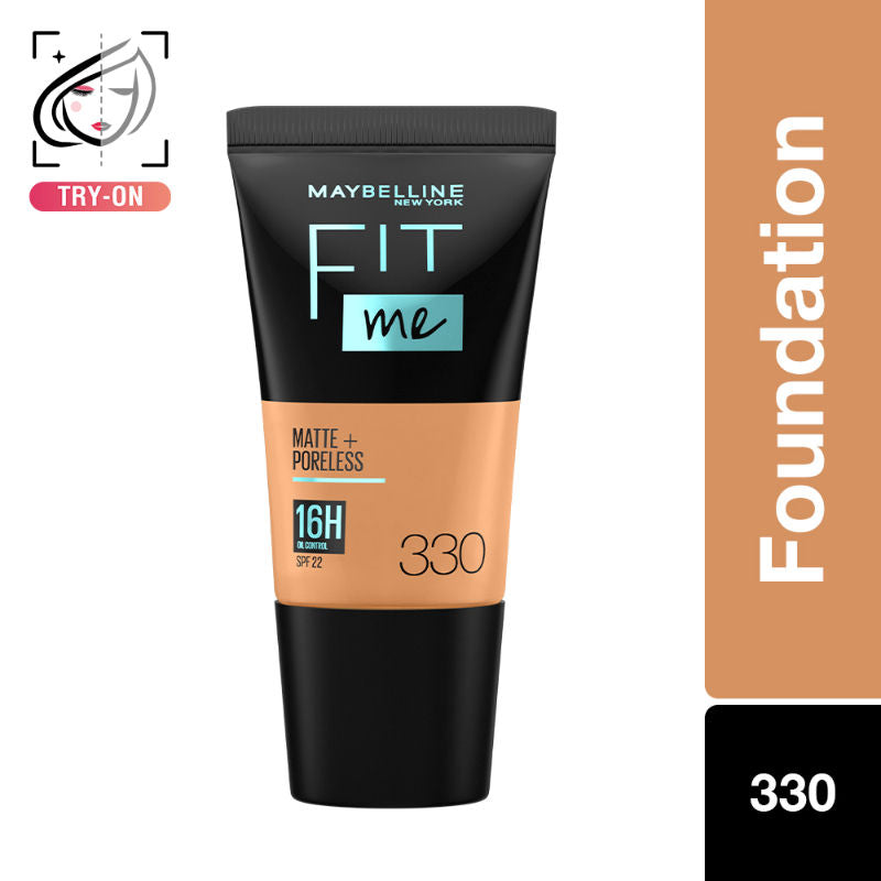 Maybelline New York Fit Me Matte+Poreless Liquid Foundation Tube - 330 Toffee