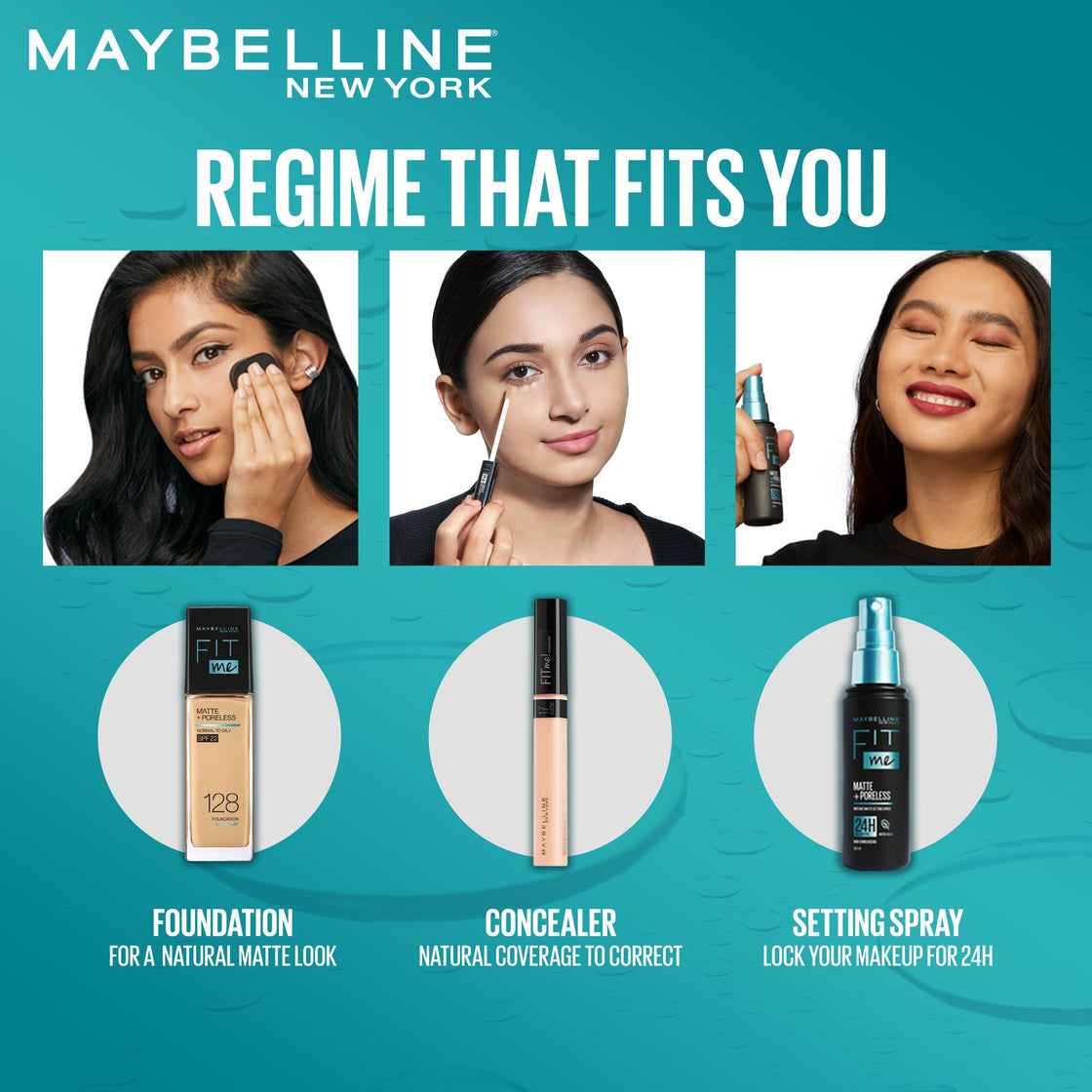 Maybelline New York Fit Me Matte + Poreless Setting Spray Transfer-proof 24HR Oil-control Formula