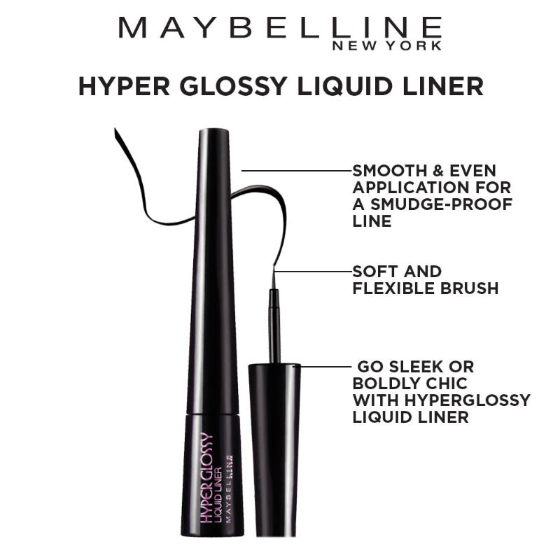 Maybelline New York Hyper Glossy Liquid Liner - Black