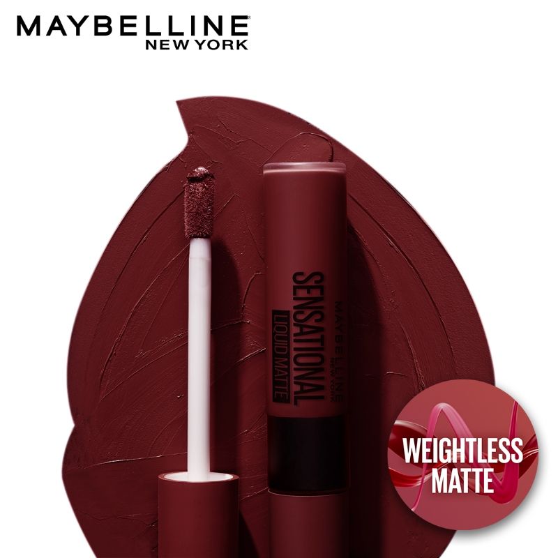 Maybelline New York Sensational Liquid Matte Lipstick - 02 Soft Wine