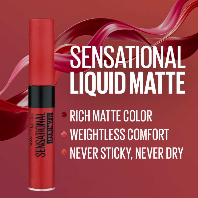 Maybelline New York Sensational Liquid Matte Lipstick - Red Serenade