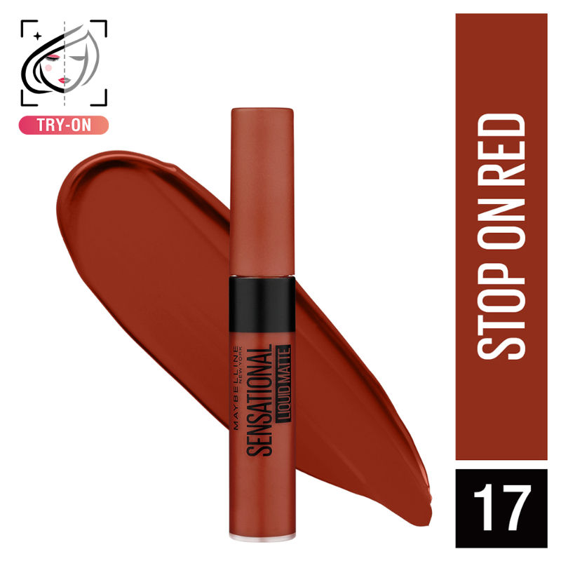 Maybelline New York Sensational Liquid Matte Lipstick - Stop On Red