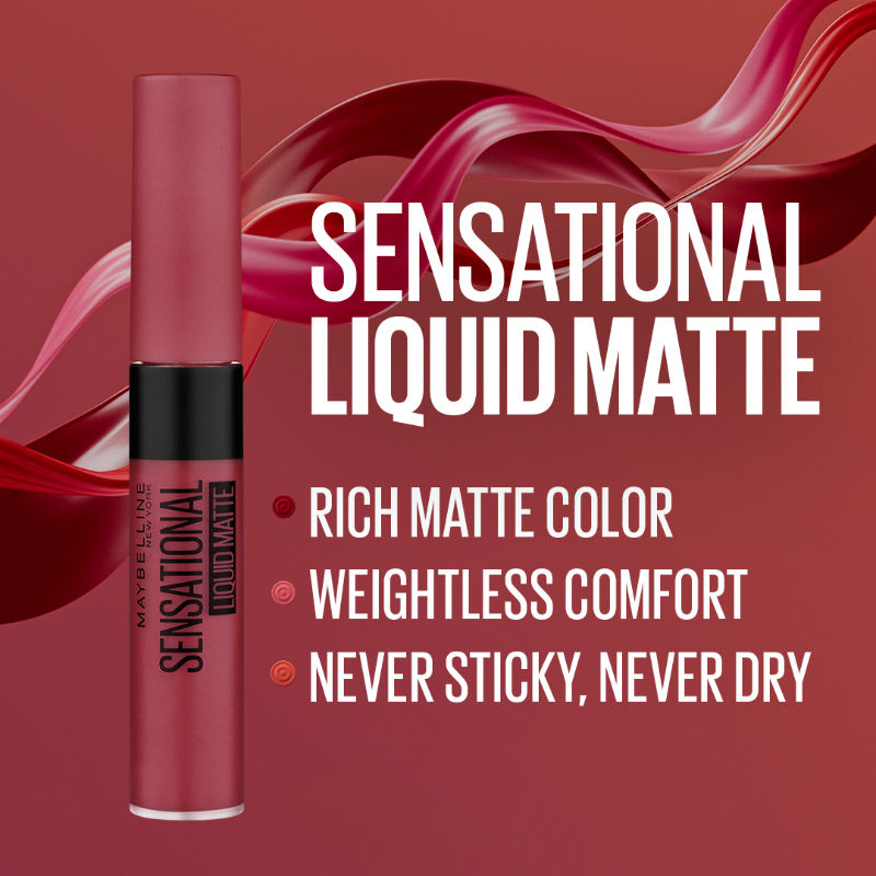 Maybelline New York Sensational Liquid Matte Lipstick - Touch Of Spice