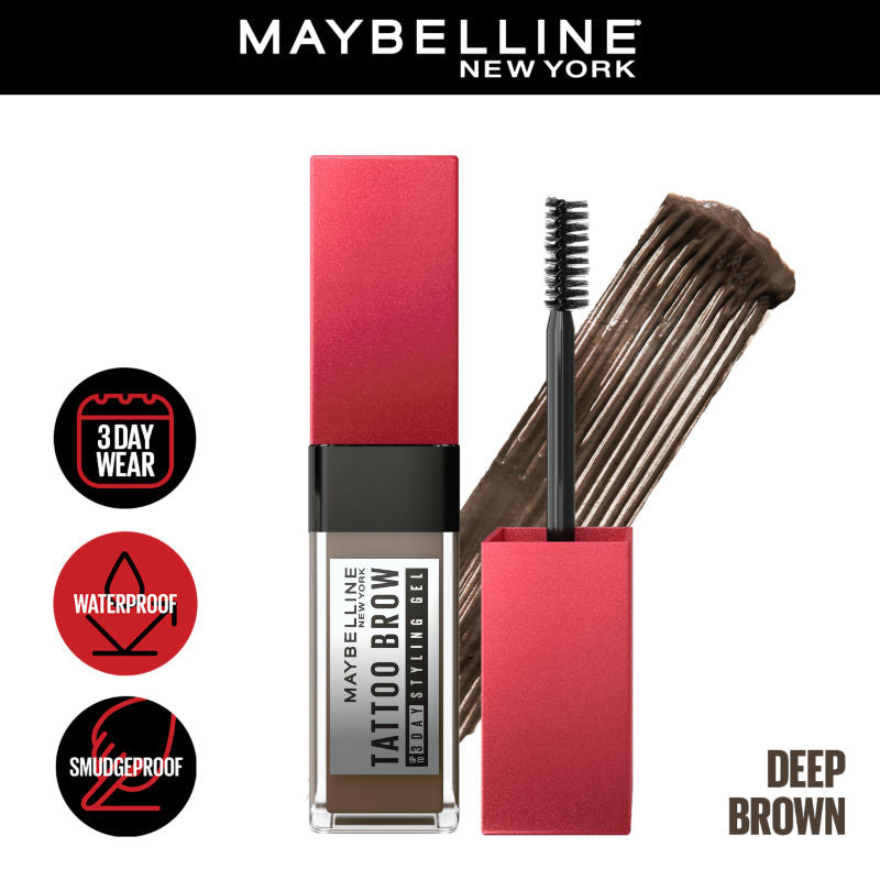 Maybelline New York Tattoo Brow 3 Day Styling Brow Gel - Deep Brown