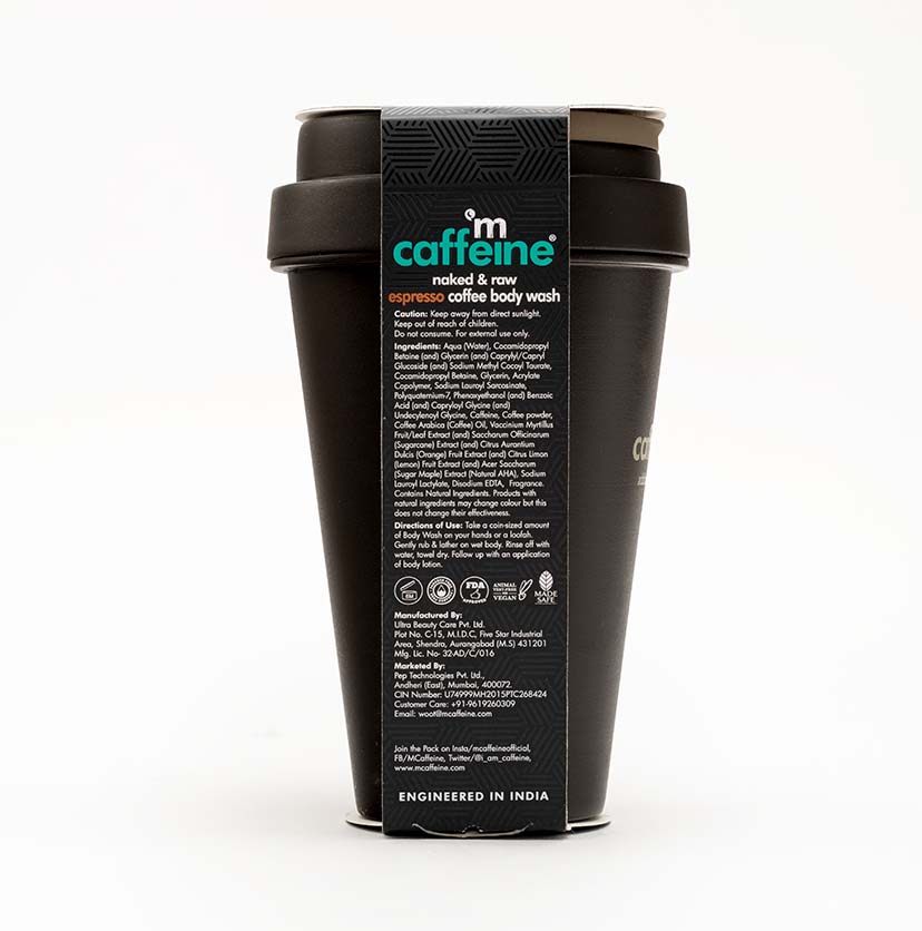 Mcaffeine Espresso Coffee Body Wash + Scrub With Natural Aha 300 Ml-7