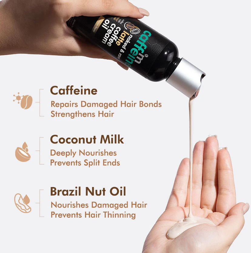 Mcaffeine Pre Shower Latte Coffee Scalp & Hair Cream Oil For Damage Repair 150 Ml-3