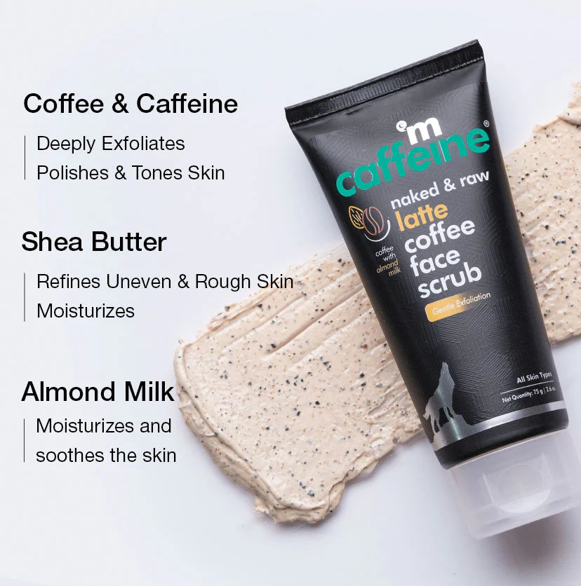Mcaffeine Gentle Exfoliating Latte Coffee Face Scrub With Shea Butter For Moisturizing Dull-Dry Skin-3