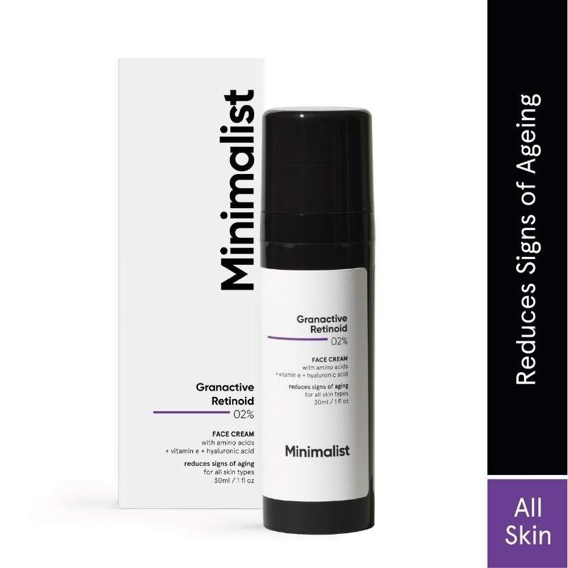 Minimalist 2Percentage Granactive Retinoid Anti Aging Face Cream With Vitamin C & Ha (30Ml)-7