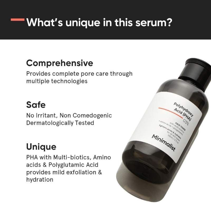 Minimalist 3Percentage Pha Face Toner With Multi Biotics For Minimizing Pore Size & Hydrating Skin (150Ml)-4