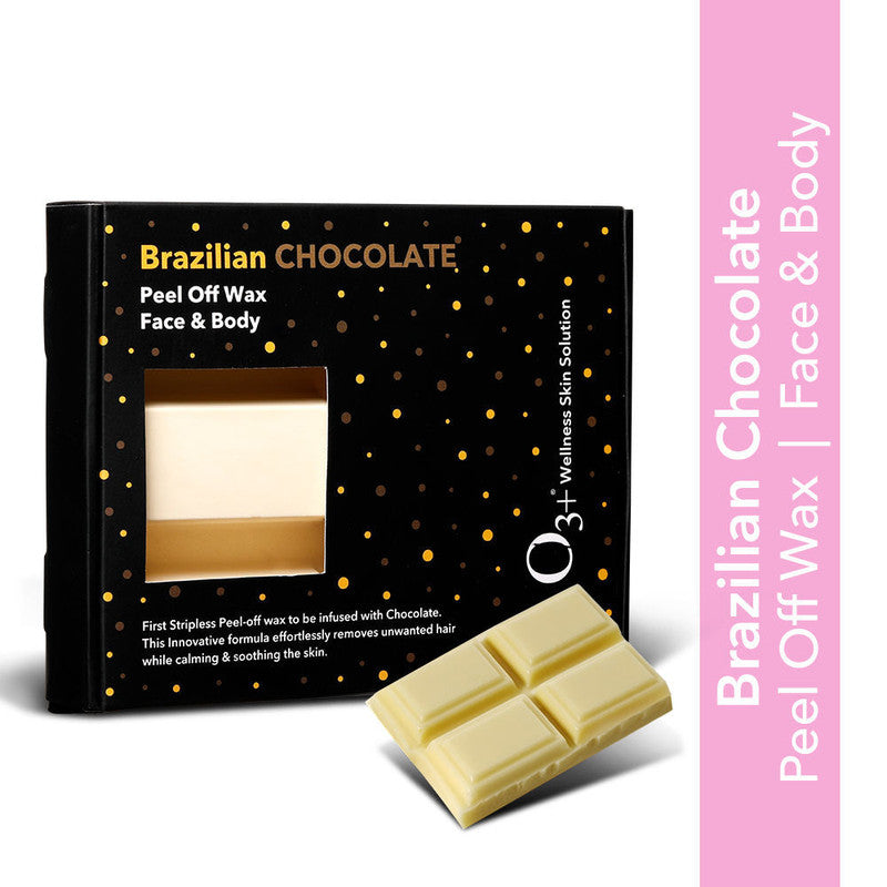 O3+ Brazilian Chocolate Strip-Less Peel Off Wax (330 G)-2