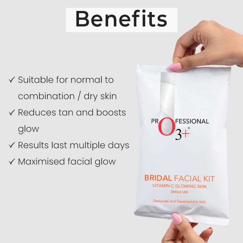 O3+ Bridal Facial Kit Vitamin C Glowing Skin (67Gm+69Ml)-4