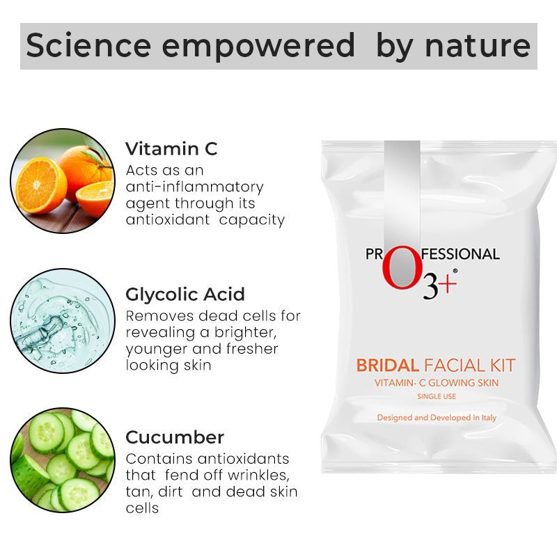 O3+ Bridal Facial Kit Vitamin C Glowing Skin (67Gm+69Ml)-6