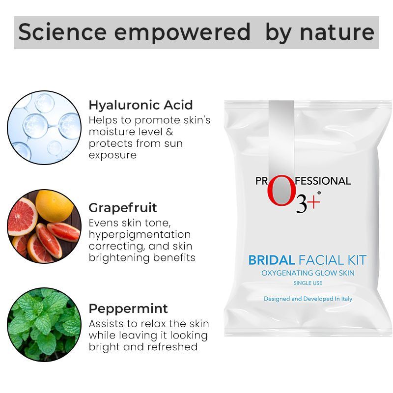 O3+ Bridal Facial Oxygenating Glow Skin Kit For Oily & Acne Prone Skin (81Gm)-5