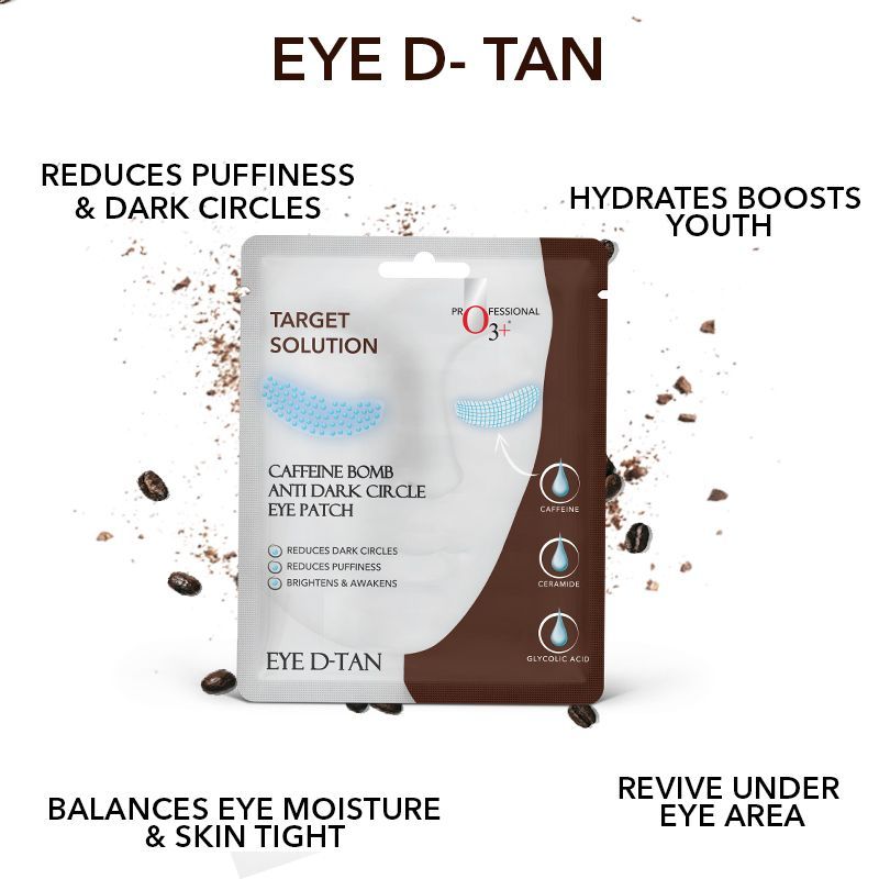 O3+ Caffeine Bomb Eye D-Tan Patch Sheet Mask - (Set Of 12) (60 G)-2