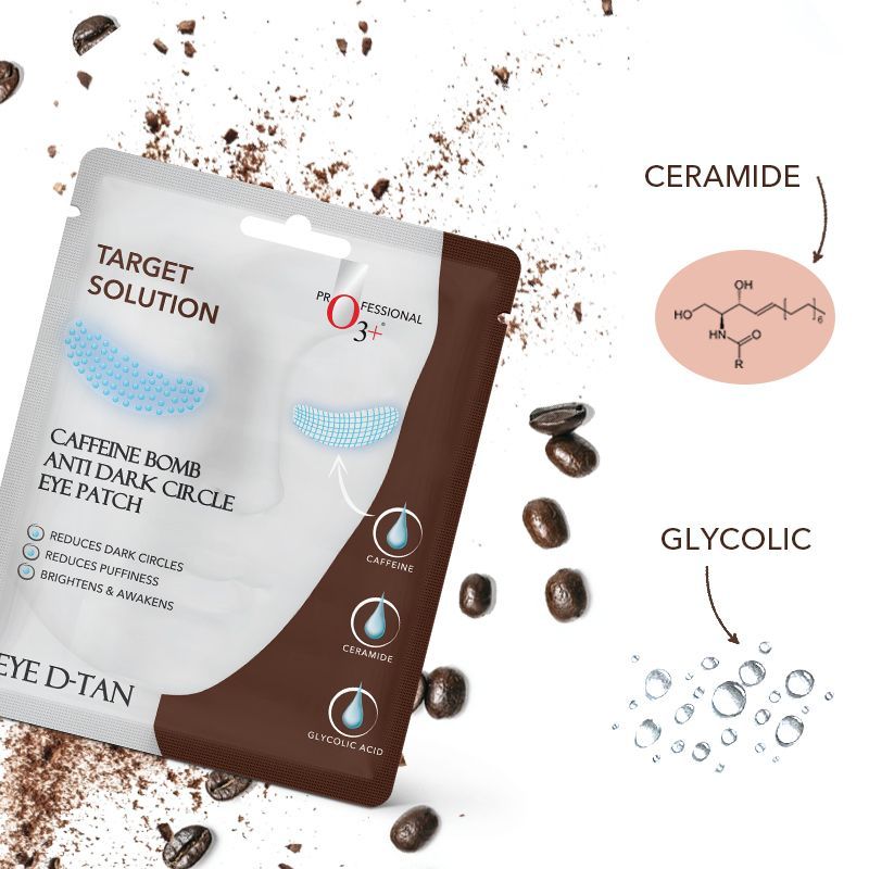 O3+ Caffeine Bomb Eye D-Tan Patch Sheet Mask - (Set Of 12) (60 G)-3