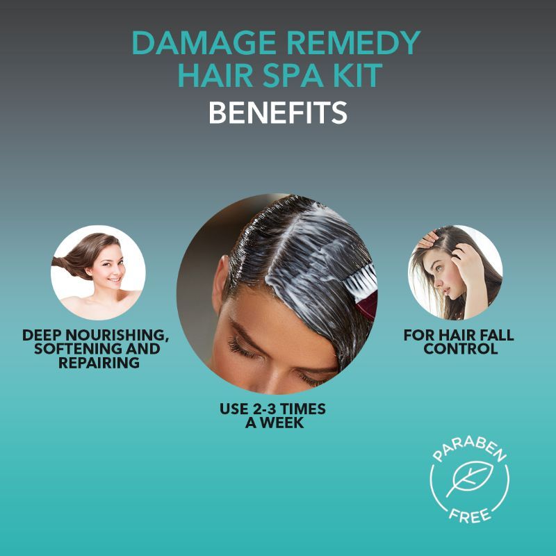 O3+ Damage Remedy Hair Spa Kit With Argan Oil For Hair Fall Control (30G+30Ml)-2