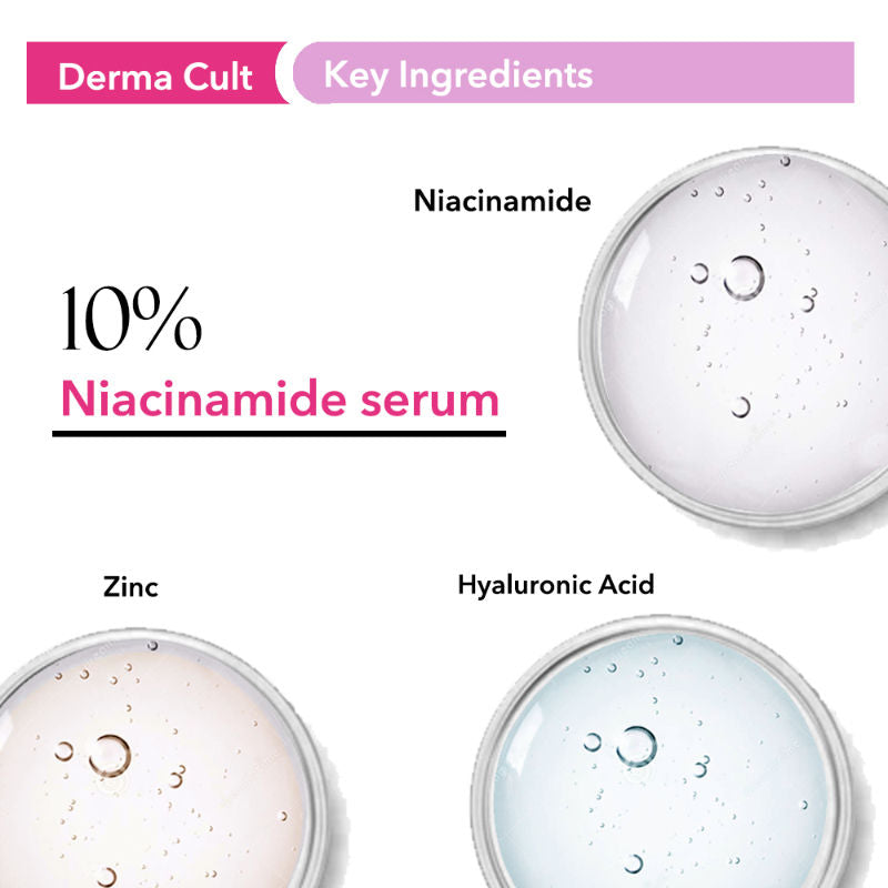 O3+ Derma Cult 10% Niacinamide Serum For Acne Marks, Blemishes, Oil Balancing & Dark Spots (30Ml)-4