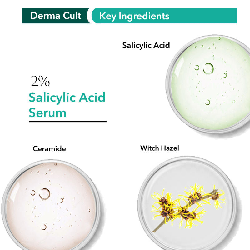 O3+ Derma Cult 2% Salicylic Acid Serum For Acne, Blackheads, Pore Tightening & Oil Control (30Ml)-4