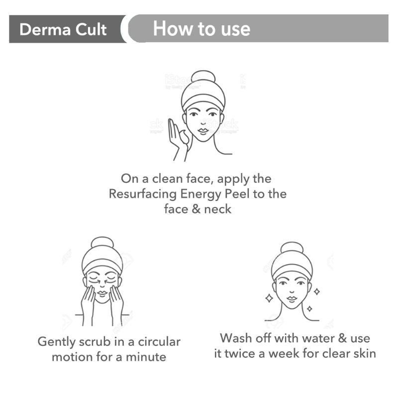 O3+ Derma Cult Resurfacing Energy Facial Peel For Instant Brightening + Adaptogen (40 G)-3