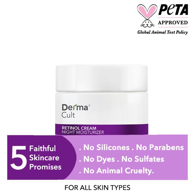 O3+ Derma Cult Retinol Cream Night Moisturizer For Wrinkles Radiance With Adaptogen (40 G)-2