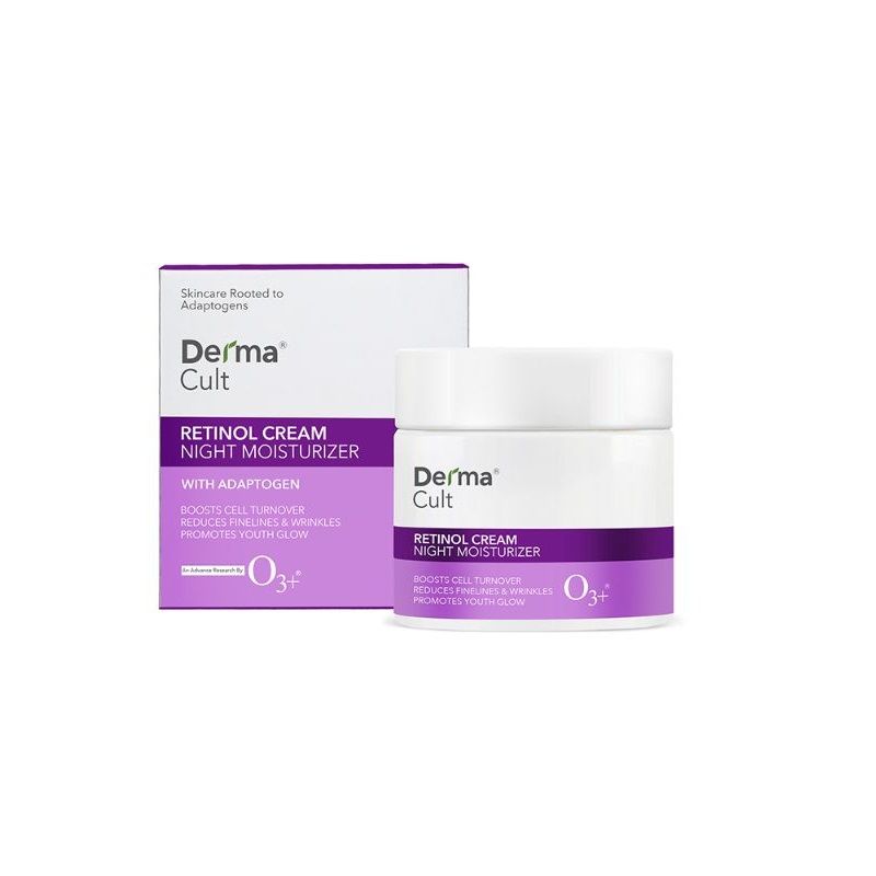 O3+ Derma Cult Retinol Cream Night Moisturizer For Wrinkles Radiance With Adaptogen (40 G)-6