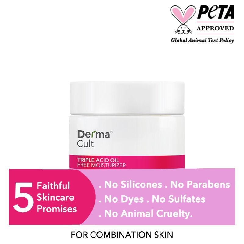 O3+ Derma Cult Triple Acid Oil-Free Brightening Moisturizer For All Skin Types + Adaptogen (40 G)-2