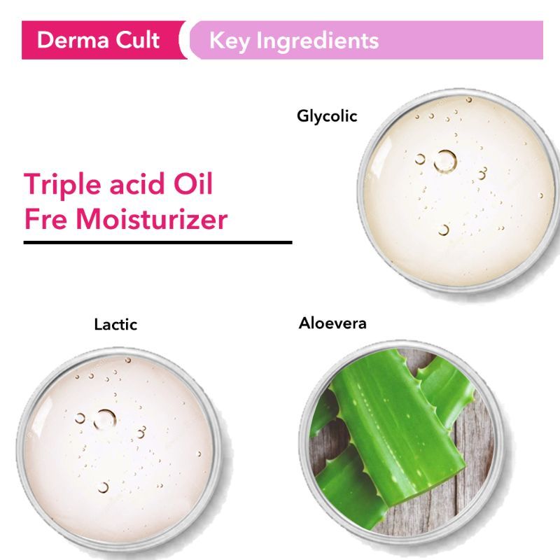 O3+ Derma Cult Triple Acid Oil-Free Brightening Moisturizer For All Skin Types + Adaptogen (40 G)-5