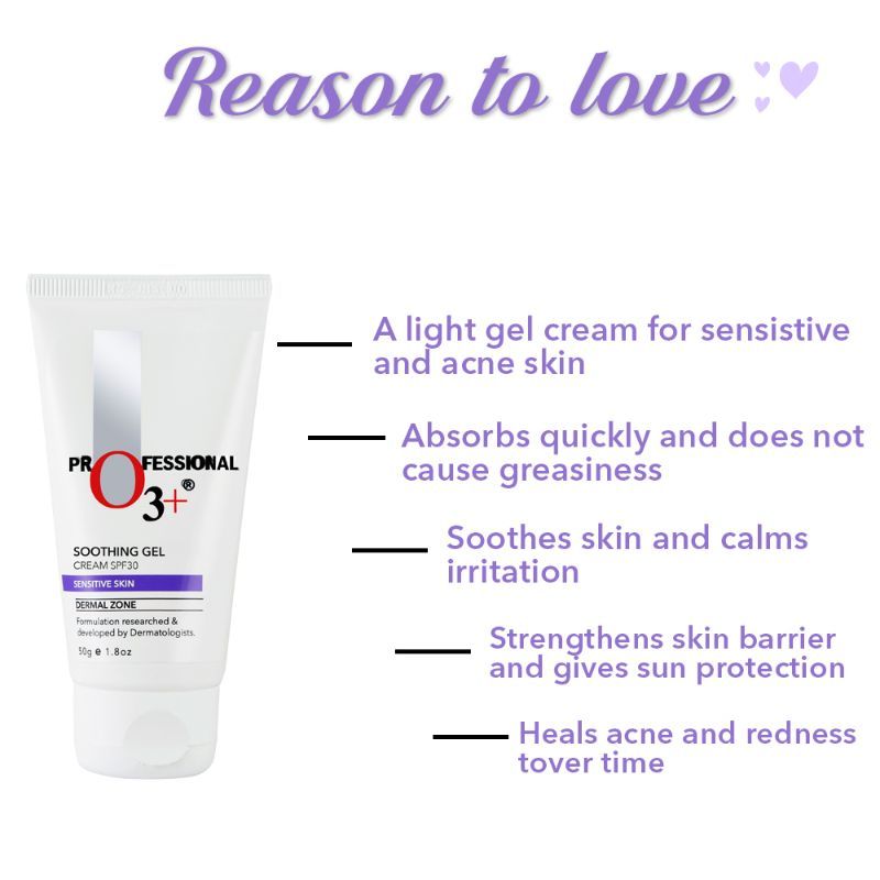 O3+ Dermal Zone Soothing Gel Cream - Spf 30 Sensitive Skin (50Gm)-3