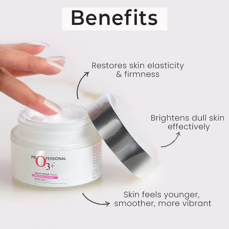 O3+ Night Repair Cream Brightening & Glow Boosting Dermal Zone (50Gm)-2