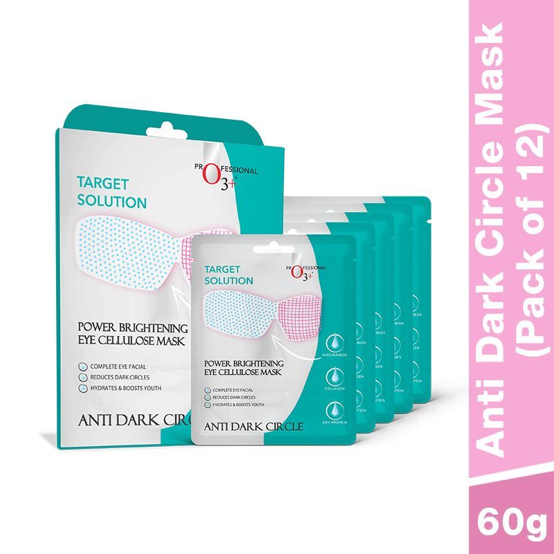 O3+ Power Brightening Anti Dark Circle Eye Sheet Mask (Set Of 12) (60 G)