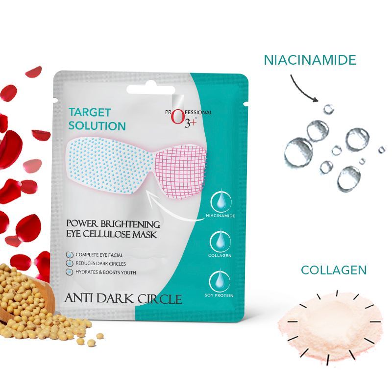 O3+ Power Brightening Anti Dark Circle Eye Sheet Mask (Set Of 12) (60 G)-3