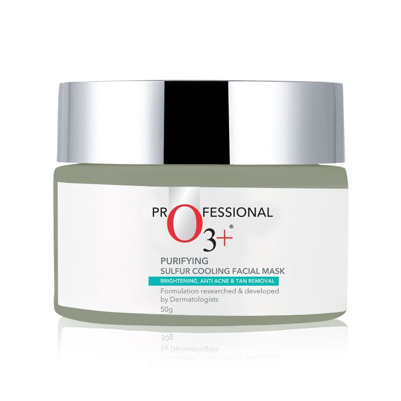 O3+ Purifying Organic Sulfur Cooling Facial Mask For Reducing Oil, Tan & Dullness (50Gm)-6
