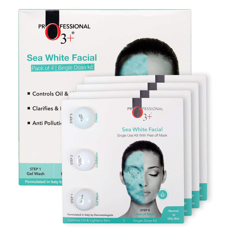 O3+ Sea White Facial Kit Pack Of 4 (180Gm)