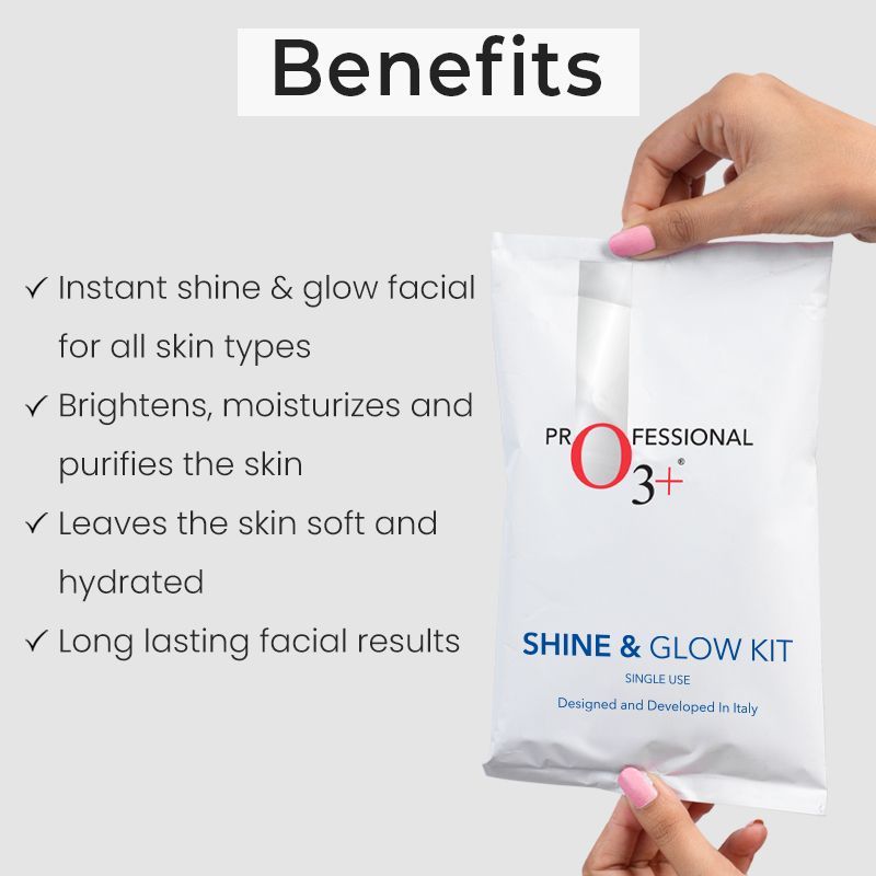 O3+ Shine & Glow Facial Kit For Instant Glow (32Gm+6Ml)-4