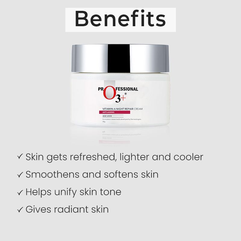 O3+ Vitamin-A Night Repair Anti-Ageing Cream (50Gm)-3