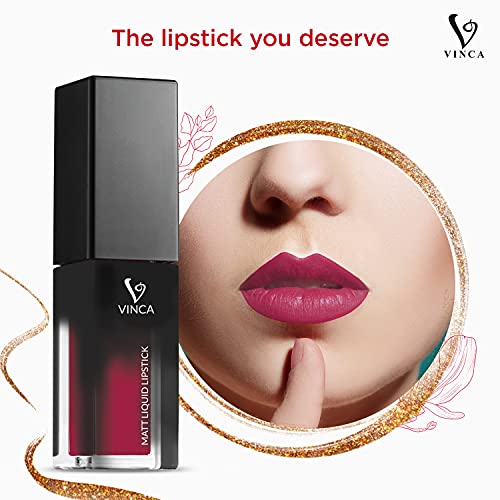 Vinca Matte Liquid Lipstick-Pink Wink-4