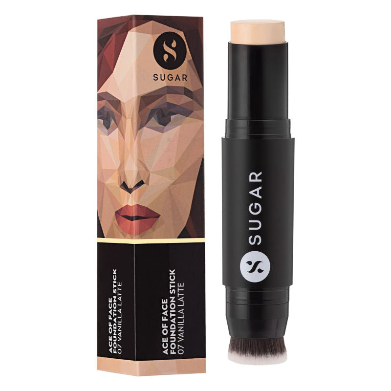 Sugar Ace Of Face Foundation Stick - 07 Vanilla Latte (Fair, Golden Undertone) (12Gm)-5