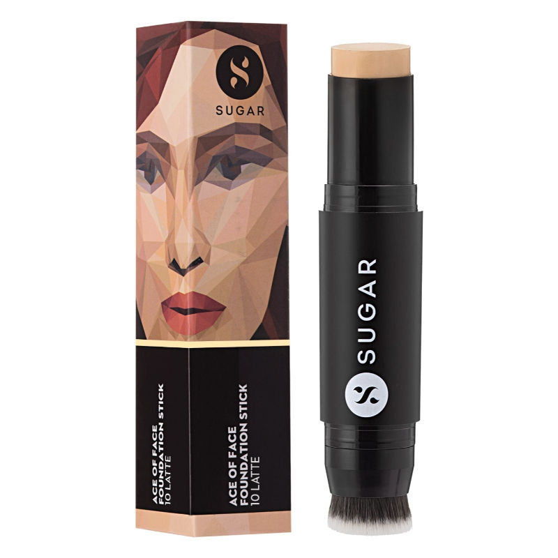 Sugar Ace Of Face Foundation Stick - 10 Latte (12Gm)-6