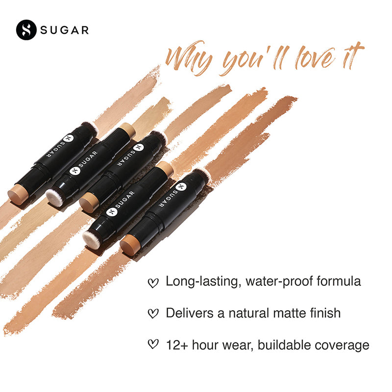 Sugar Ace Of Face Foundation Stick - 17 Raf (Light, Golden Undertone) (12Gm)-6