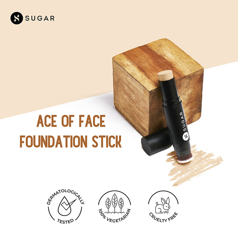 Sugar Ace Of Face Foundation Stick - 17 Raf (Light, Golden Undertone) (12Gm)-7