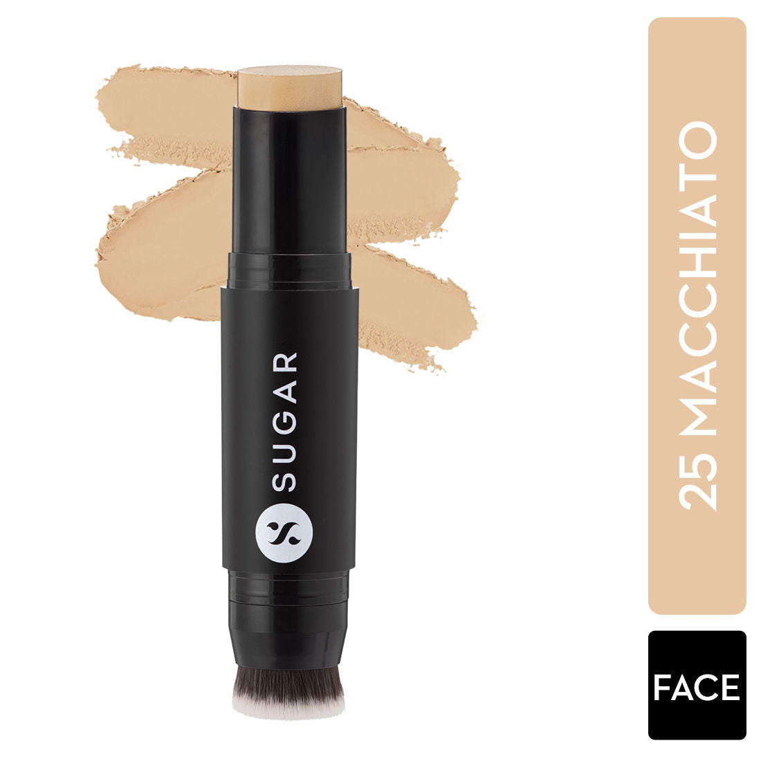 Sugar Ace Of Face Foundation Stick - 25 Macchiato (Light Medium, Olive Undertone) (12Gm)